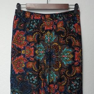 Colorful Paisley Wide Leg Trouser